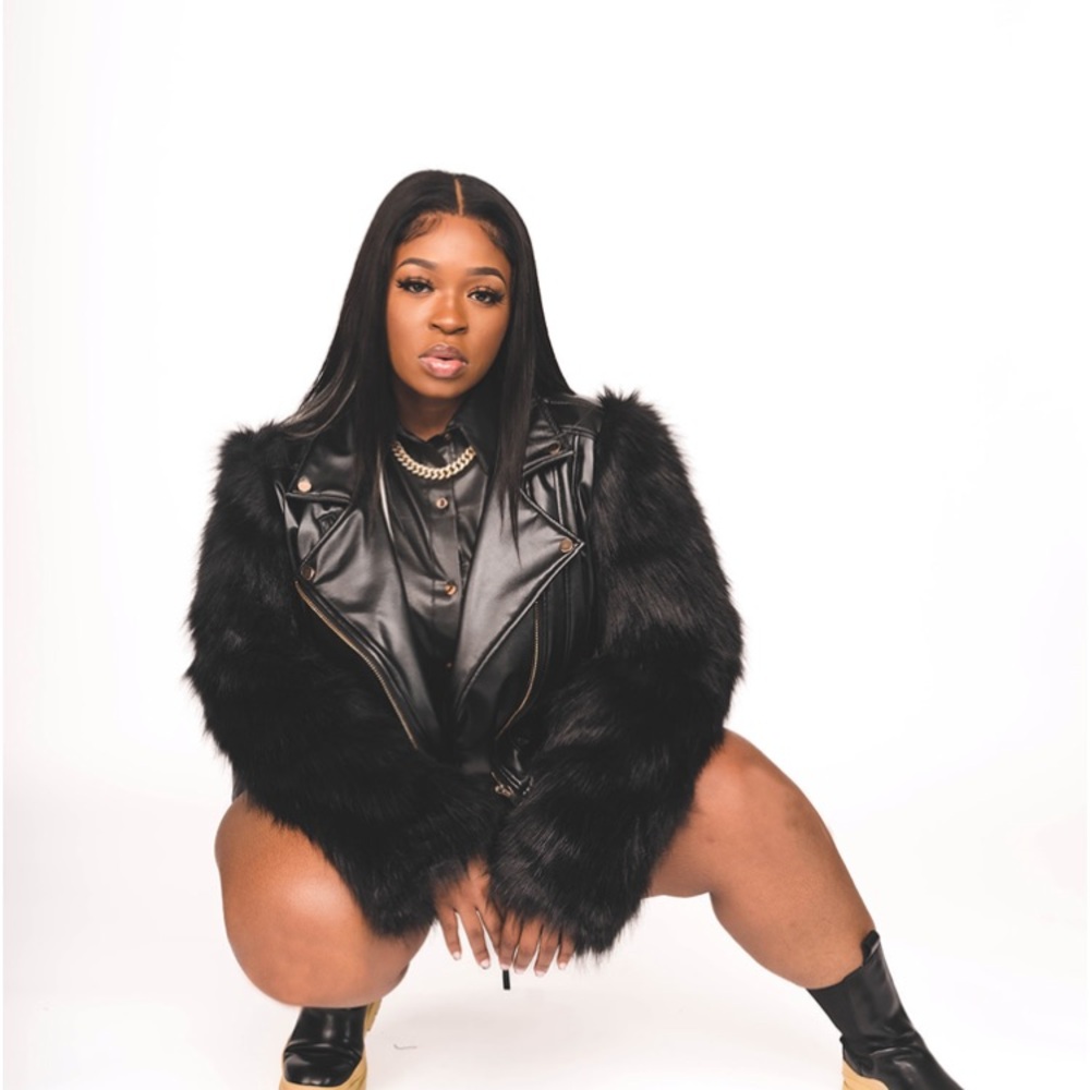 Women's Black Faux Fur Leather Jacket